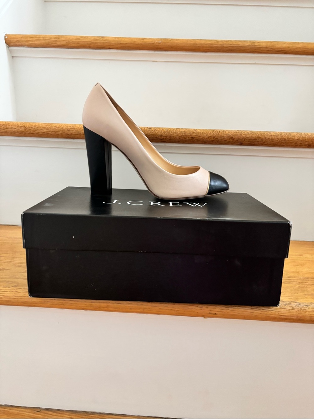 J. Crew Etta Cap Toe Leather Pumps. Size 8.5 Made in Italy. Brand new in the box
